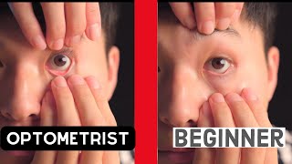 HOW TO put contacts in and out easy version  Optometrist Tutorial [upl. by Einad820]