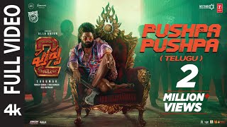 Full Video PUSHPA PUSHPA Telugu  Pushpa 2 The Rule  Allu Arjun  Sukumar  DSP [upl. by Stier]