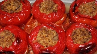 RECEPT ZA PUNJENE PAPRIKE SA MESOM  Stuffed peppers with meat [upl. by Issy]