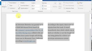 How to Split Text into 2 columns in Word [upl. by Akierdna]