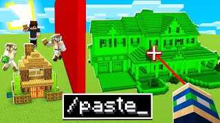 I CHEATED in a BUILD BATTLE Using PASTE in Minecraft [upl. by Karin]