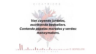 Natos y Waor  BESTSELLERS Letra Cicatrices [upl. by Ainesell]