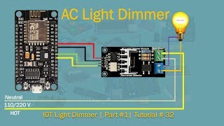 NodeMcu AC Light Dimmer  Part 1  Tutorial  32 [upl. by Allesig433]