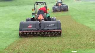 Golf course fairway aeration with Pro Core 1298s [upl. by Khalid]