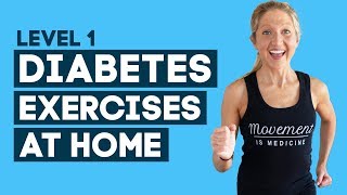 Diabetes Exercises At Home Workout To Help Control Diabetes Level 1 [upl. by Abdel]