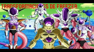 TODAS LAS TRANSFORMACIONES DE FREEZER EN CASTELLANO [upl. by Azarcon]