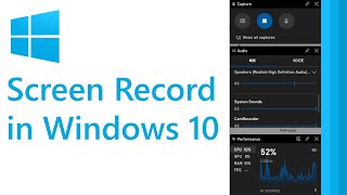 How to record screen with Windows 10 FREE [upl. by Gnolb]