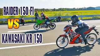 Kawasaki KR150 vs Raider 150Fi  Drag race [upl. by Jude]