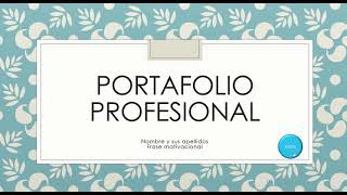 Portafolio Profesional en PowerPoint por enlaces [upl. by Medwin]