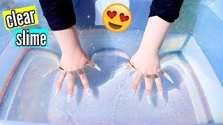 DIY Super Clear Slime How to Make the Clearest Thick Slime Ever [upl. by Anne-Marie585]