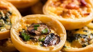 Mini Quiche  4 ways [upl. by Atnohsal]