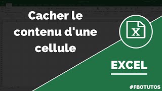 Astuce  Comment masquer  cacher le contenu de cellules précises dans Excel [upl. by Eenrahc]