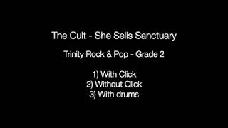 She Sells Sanctuary by The Cult  Backing Track Drums Trinity Rock amp Pop  Grade 1 [upl. by Dalston]