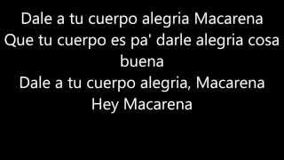 Macarena  Los del Rio Lyric video Hey Macarena [upl. by Ellekram880]