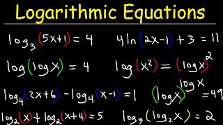 Solving Logarithmic Equations [upl. by Baynebridge855]