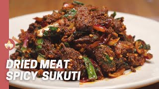 🇳🇵 Savory Secrets Spicy 🌶️ Sadeko Sukuti  Nepali Dried Meat 🥩 Pickle Recipe  Pabs Kitchen [upl. by Herriott]