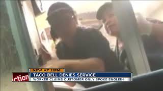 No hablo Ingles Video shows Florida Taco Bell employee refused Englishspeaking customers [upl. by Yrrag945]