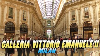 Galleria Vittorio Emanuele II  Milan Italy 4k [upl. by Rowley312]