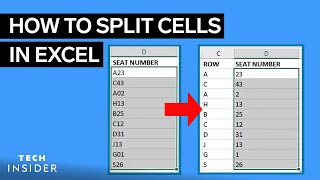 How To Split Excel Cells Into Columns [upl. by Adnuahsal]