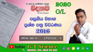 OL Science Past paper Discussion 2016  Episode 4 [upl. by Ahsiemat]