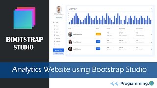 Complete website using Bootstrap Studio  Analytics Website [upl. by Buffy]