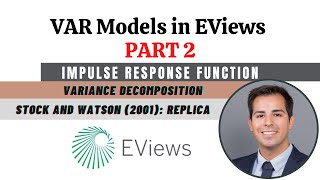 Impulse response function and Variance decomposition  VAR model in Eviews [upl. by Francesco]