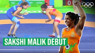 🇮🇳 Sakshi Maliks first Olympic Wrestling Bout 🤼‍♀️ [upl. by Dominik]