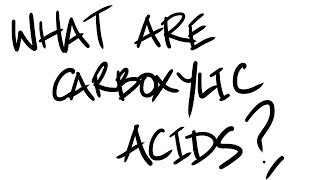 ALevel Chemistry  What are Carboxylic Acids [upl. by Ecinna]