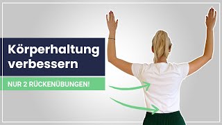 Körperhaltung korrigieren ➡️ Täglich 2 Übungen gegen Rundrücken und Hohlkreuz [upl. by Adigun665]