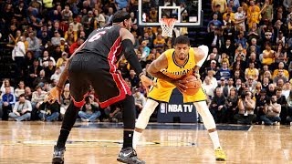 Paul George Micd Up During Dunk on LeBron James [upl. by Flss]