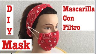 Como Hacer Tapabocas con Tela Mascarilla Barbijo Bozal  Face Mask Ideas at Home Make Face Mask [upl. by Ennoval]