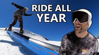 Snowboarding All Year Round in Zermatt Switzerland [upl. by Ardnot277]