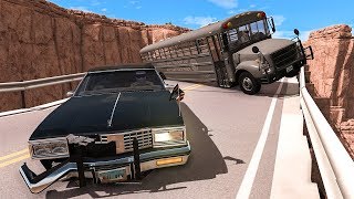 Collapsing Bridge Pileup Car Crashes 23  BeamNG DRIVE  SmashChan [upl. by Yzzik314]