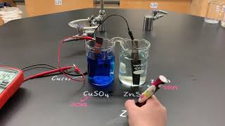 Standard ZincCopper Voltaic Cell with Salt Bridge [upl. by Francesca]