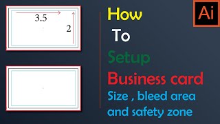 How to setup business card size bleed area in illustrator [upl. by Kolnos]