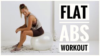 Stability Ball AB WORKOUT  Strong Core  Flat Stomach Exercises [upl. by Anilah]