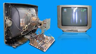 Restoration old TV and Repair old SONY Television Success [upl. by Armmat]