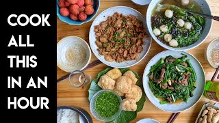 Chinese Mise En Place and Cooking a Full Meal [upl. by Nancey89]