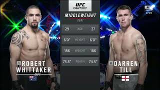 UFC Fight Night Robert Whittaker vs Darren Till Highlights [upl. by Enieledam]