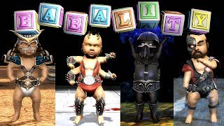 Mortal Kombat  ALL BABALITIES  4K 60ᶠᵖˢ ✔ [upl. by Yraeht925]