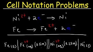 Cell Notation Practice Problems Voltaic Cells  Electrochemistry [upl. by Spiegleman247]