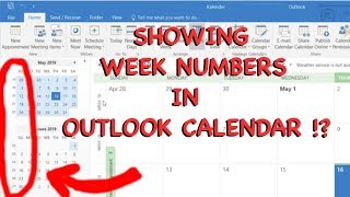 Week numbers in Outlook Calendar  How to display [upl. by Eyeleen799]