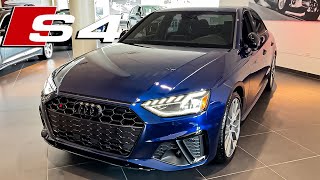 2021 Audi S4 in Navarra Blue Walkaround Review [upl. by Aneet]