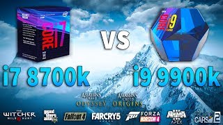 i9 9900k vs i7 8700k Test in 9 Games [upl. by Kerrie]