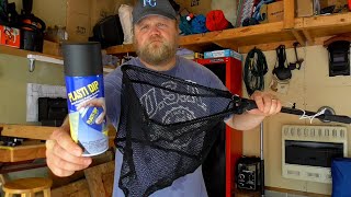 How to Rubberize a Fishing Net Landing Net DIY [upl. by Krakow]