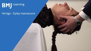 Vertigo  Epley manoeuvre from BMJ Learning [upl. by Annah]