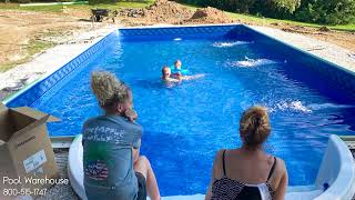 Timelapse DIY Swimming Pool Kit Construction Built By The Ahlvers Family [upl. by Trbor]