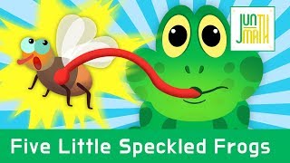 Five Little Speckled Frogs with Lyrics l Nursery Rhymes by Mini Kiddie [upl. by Donaldson]