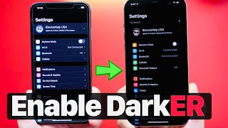 How to Enable SUPER DARK Mode on iPhone [upl. by Ecneitap]