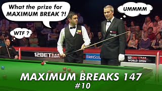 Ronnie OSullivan  Snooker Maximum Breaks 147 10 [upl. by Hanley570]